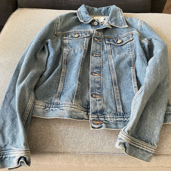 Color Blue Denim Trucker Jacket Size S - Picture 7 of 7